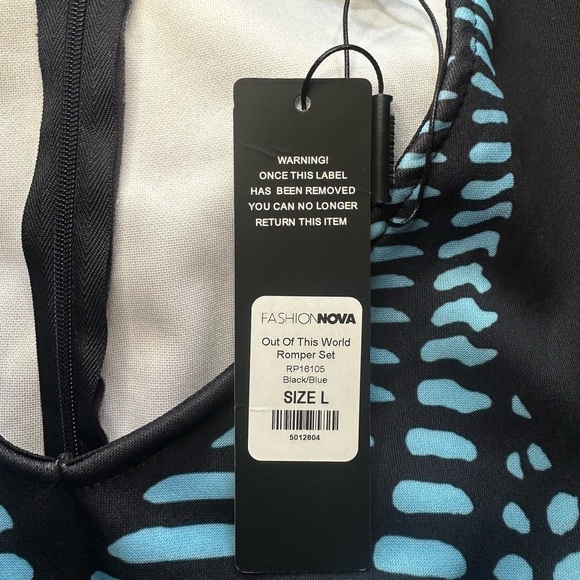 Black/Blue Rave Romper - Picture 6 of 6